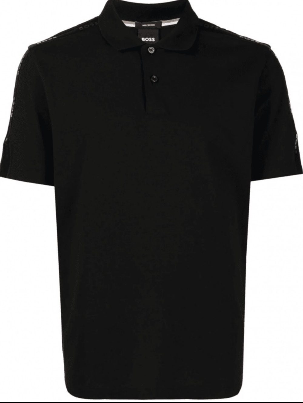 HUGO BOSS Parlay 175 Cotton Tape Logo Black Polo Shirt Men’s Medium NWT